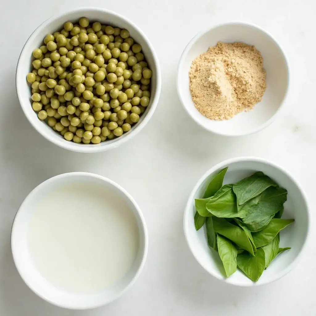 Ingredients of green bean sweet gruel
